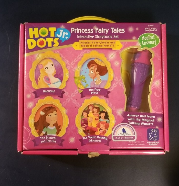 Princess Fairy Tales Interactive Storybook Set, 4 Books & Magic Talking Wand