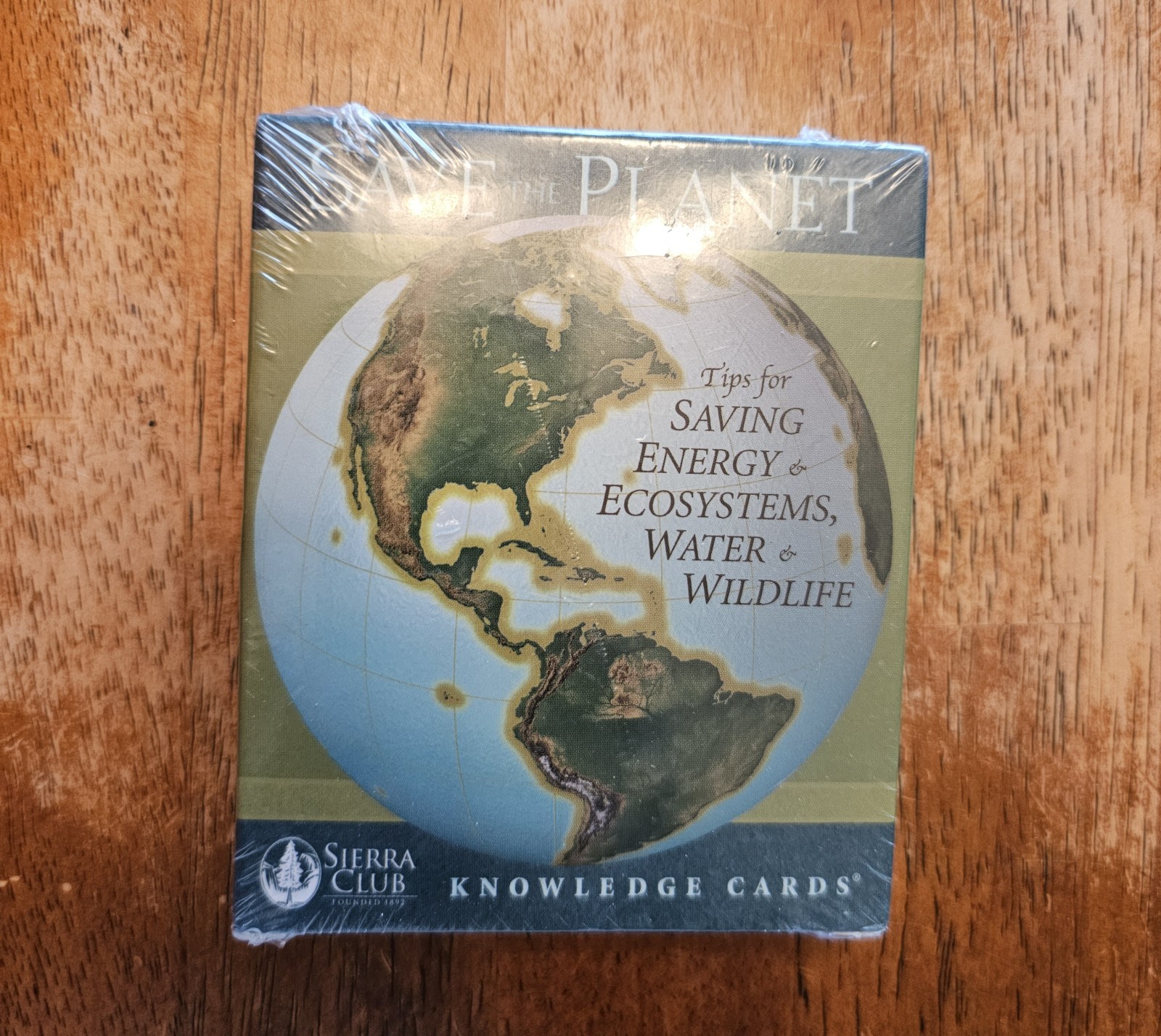 SAVE THE PLANET Sierra Club Knowledge Cards Tips for Saving Energy Ecosystem New