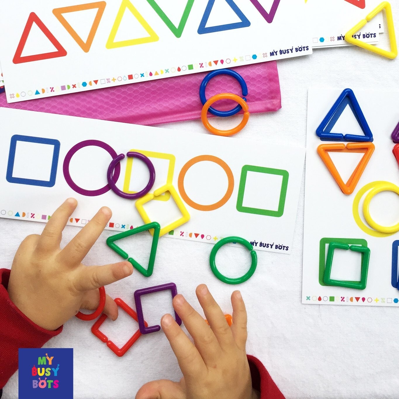 All Shaped Up – My Busy Bots Bag of shapes for matching, learning & building fin