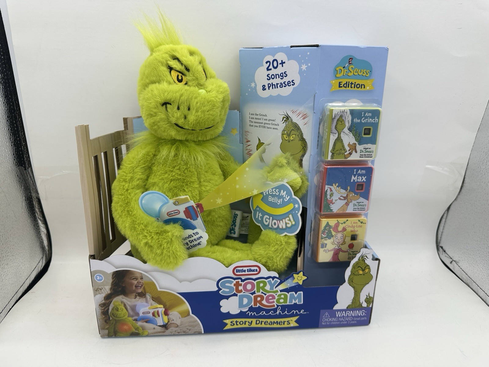 Little Tikes Story Dream Machine The Grinch Plush & 3 Books Dr Seuss Edition New