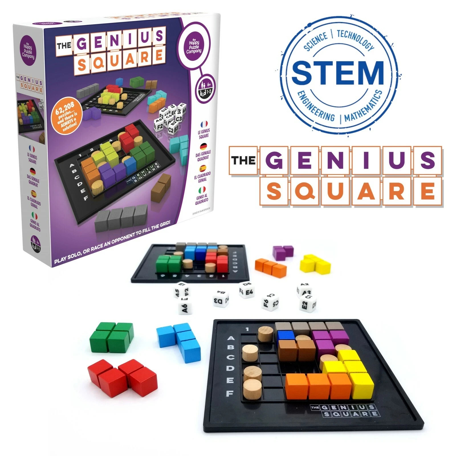 New! The Genius Square STEM Puzzle Educational Game of the Year 2023 Educational