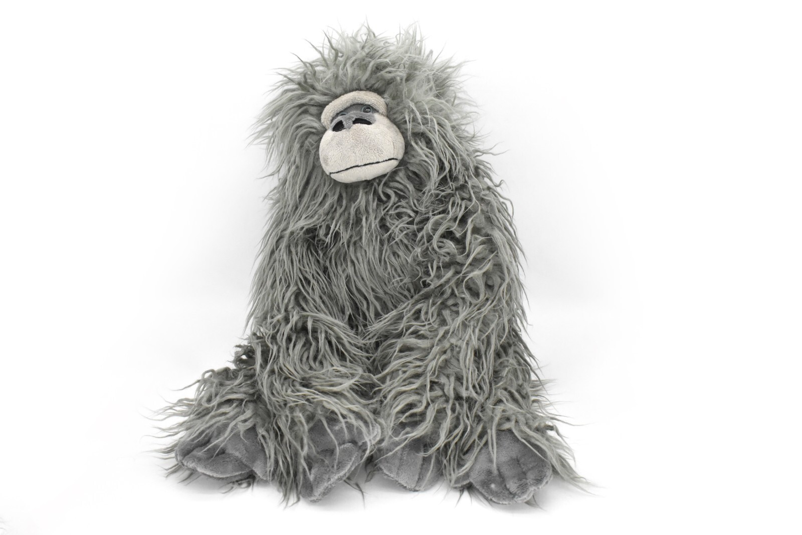 Gorilla, Grey Shaggy, Large Super Soft Plush Animal Toy 14″ RI04 B251
