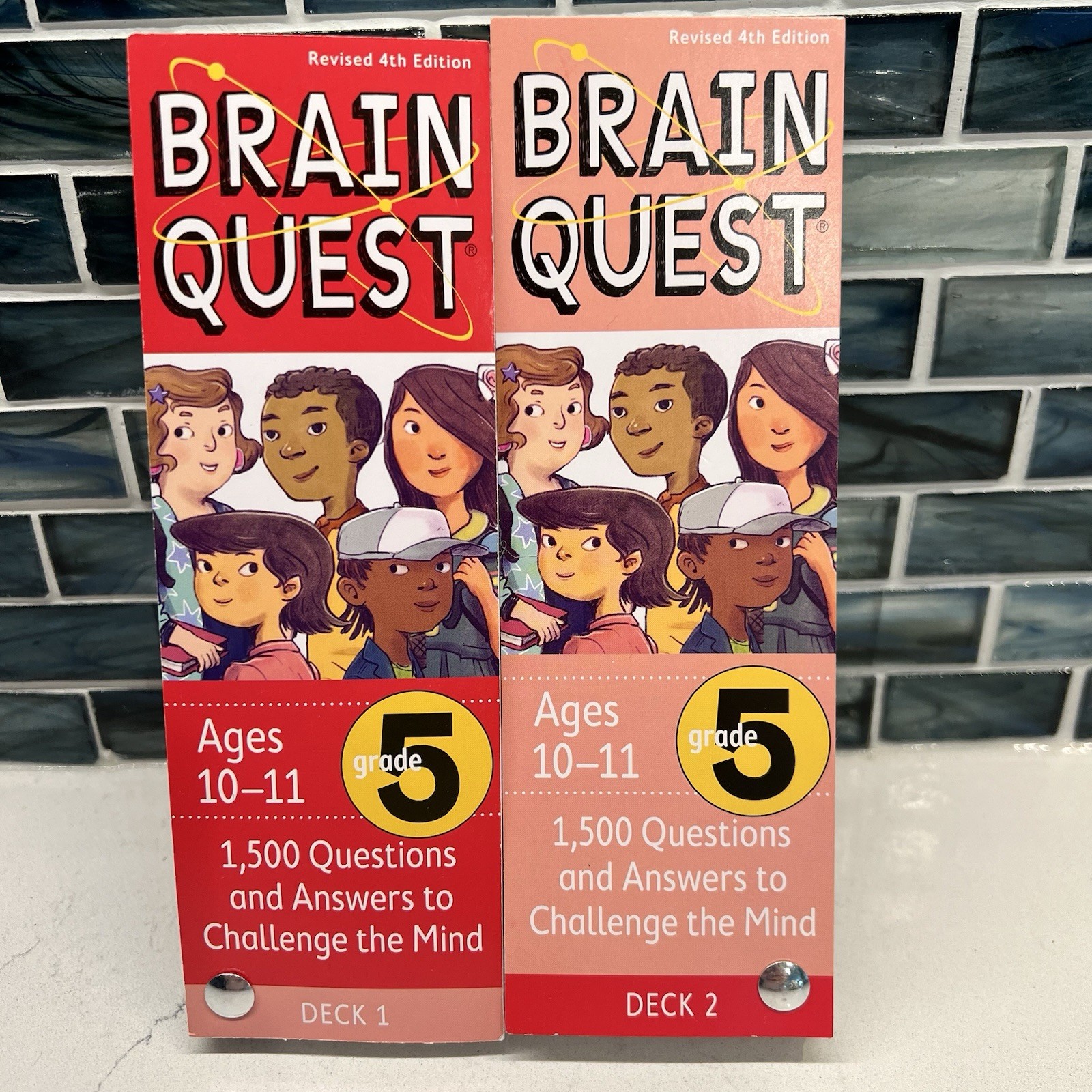Brain Quest Revised 4th Edition For Grade 5 Ages 10-11 Two Deck Pack