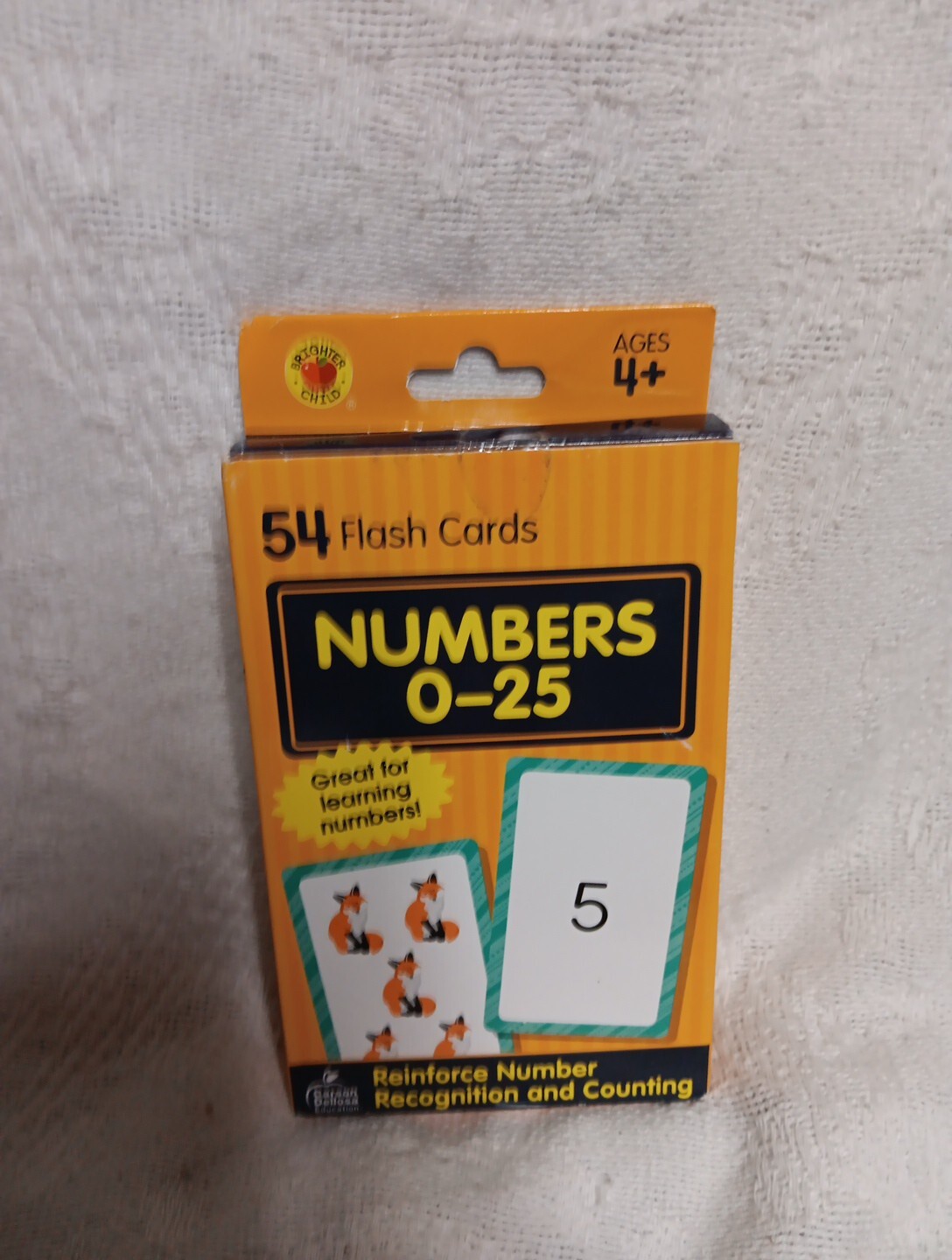 Numbers 0-25 Flash Cards: 54 Flash Cards by Brighter Child (English NEW SEALED