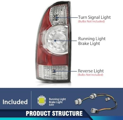 PIT66 LED Tail Lights Assembly Fit Toyota Tacoma 2005-2015 Rear Tail Lamp | LED