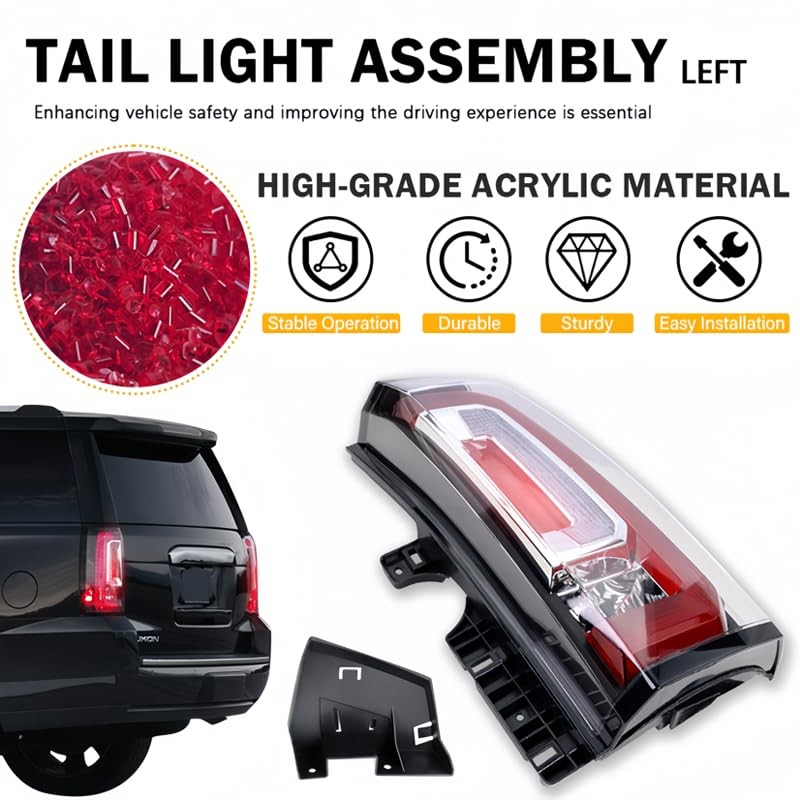 Passenger Side LED Tail Light Assembly for 2015 2016 2017 2018 2019 2020 Right