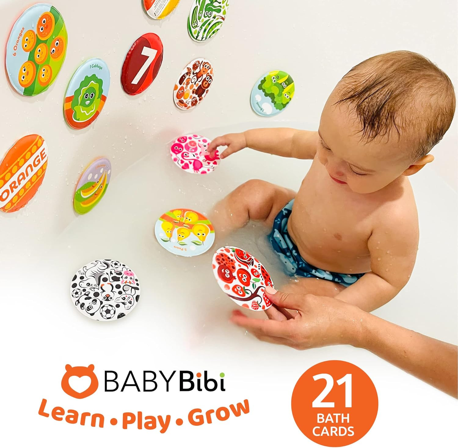 Floating Baby Flash Cards for Bathtub – Learn Numbers, Counting and Colors – Edu