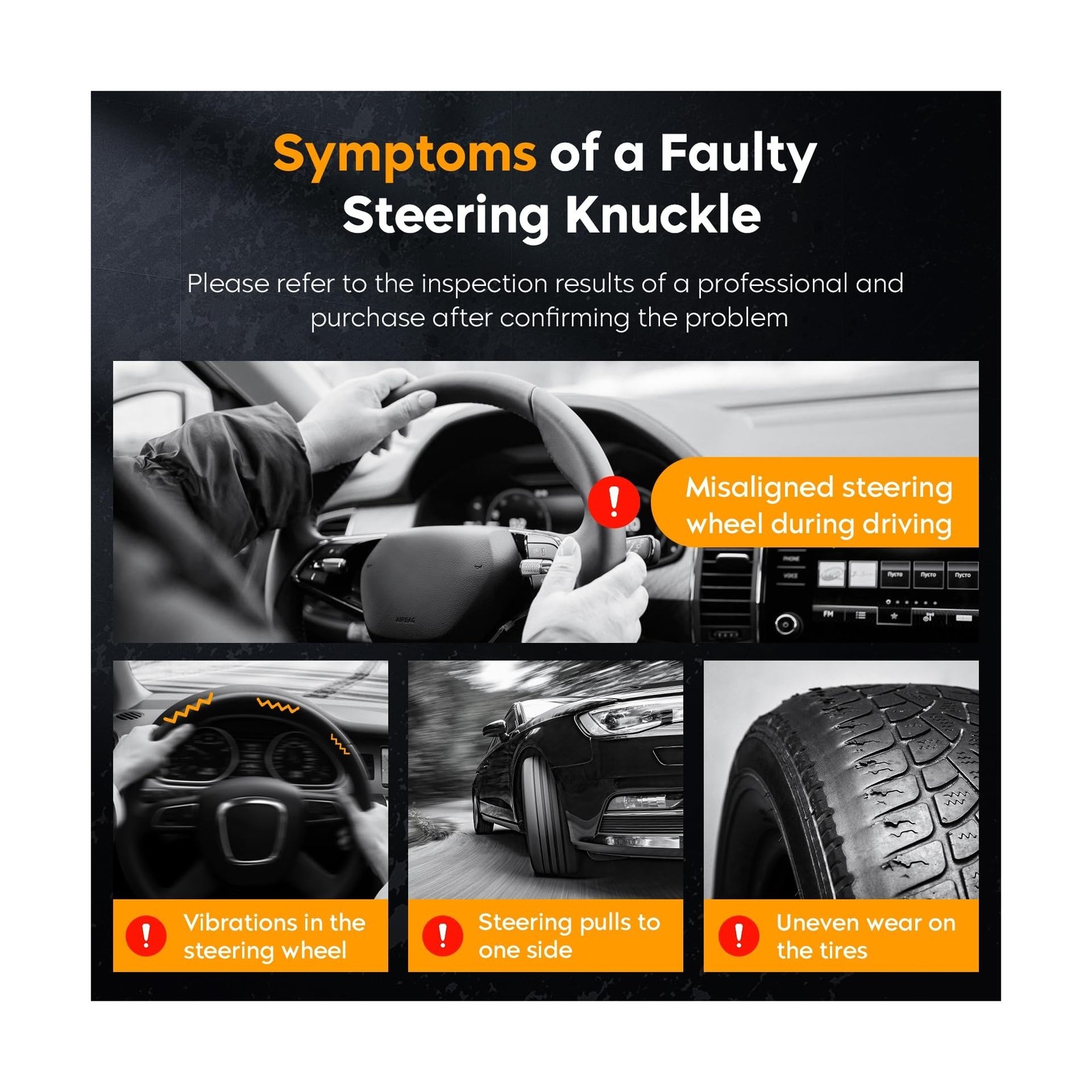 2PCS Front Steering Knuckles & Wheel Bearing Hub Assembly Fit for Coro…