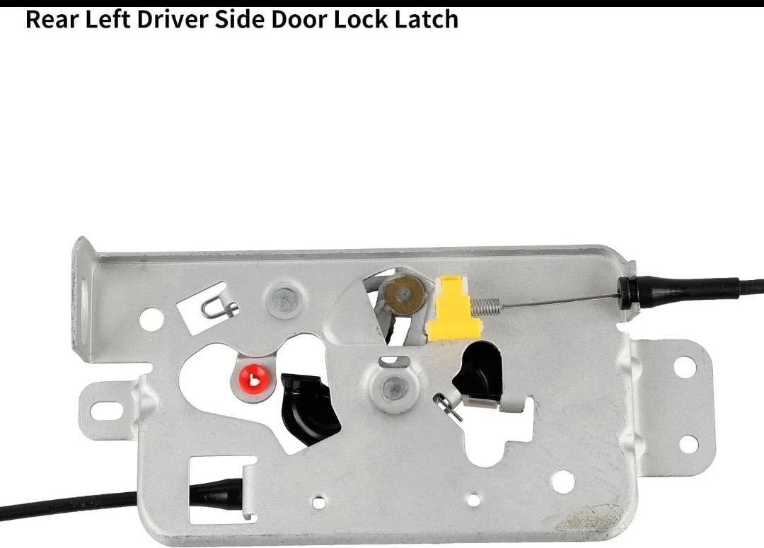 Left Driver Side Rear Door Lock Latch & Cable Compatible with Ford F150 Extended