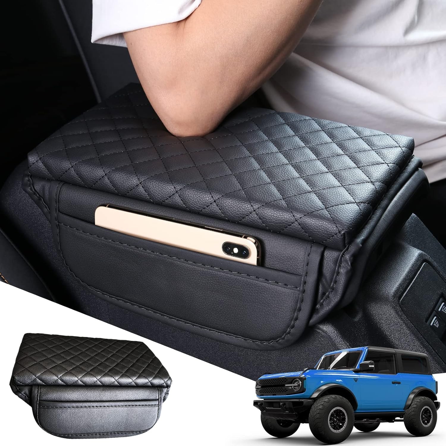 Center Console Armrest Cover for Ford Bronco Accessories 2021 2022 2023 2024 202