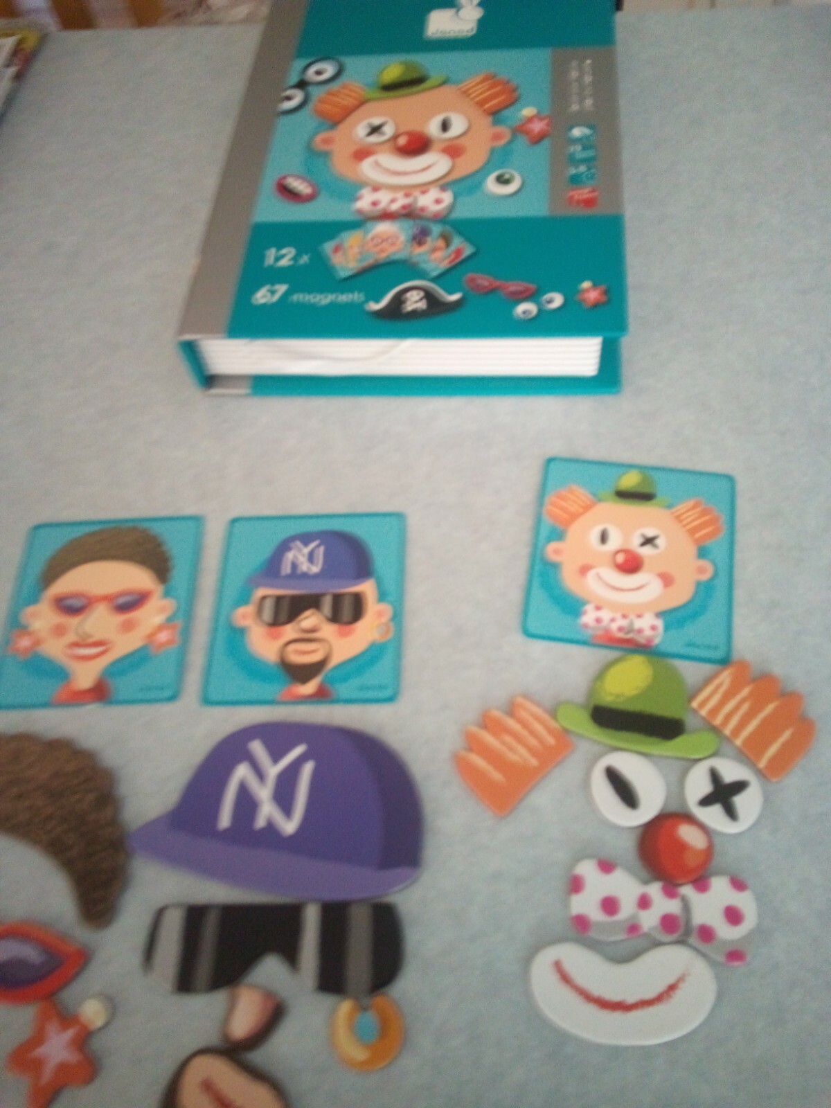 Crazy Faces Magneti’ Book Magnetic Pieces Cards & Box Educational Toy FREE SHIP