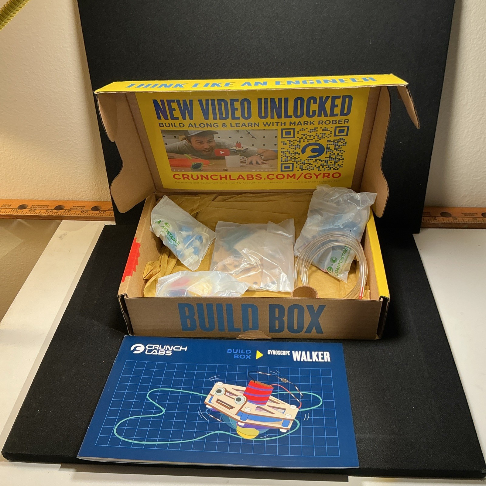 Crunch Labs By Mark Rober S.T.E.M. Build Box Gyroscope Walker Think Engineer