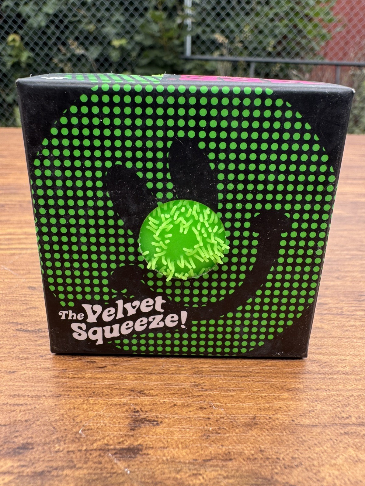 Schylling NeeDoh Fuzz Ball Flower Power Velvet Squeeze AUTHENTIC Green Edition