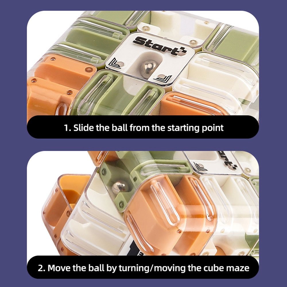 Maze Toy Roller Ball Education Toy Maze Cube For Classroom Party JQ