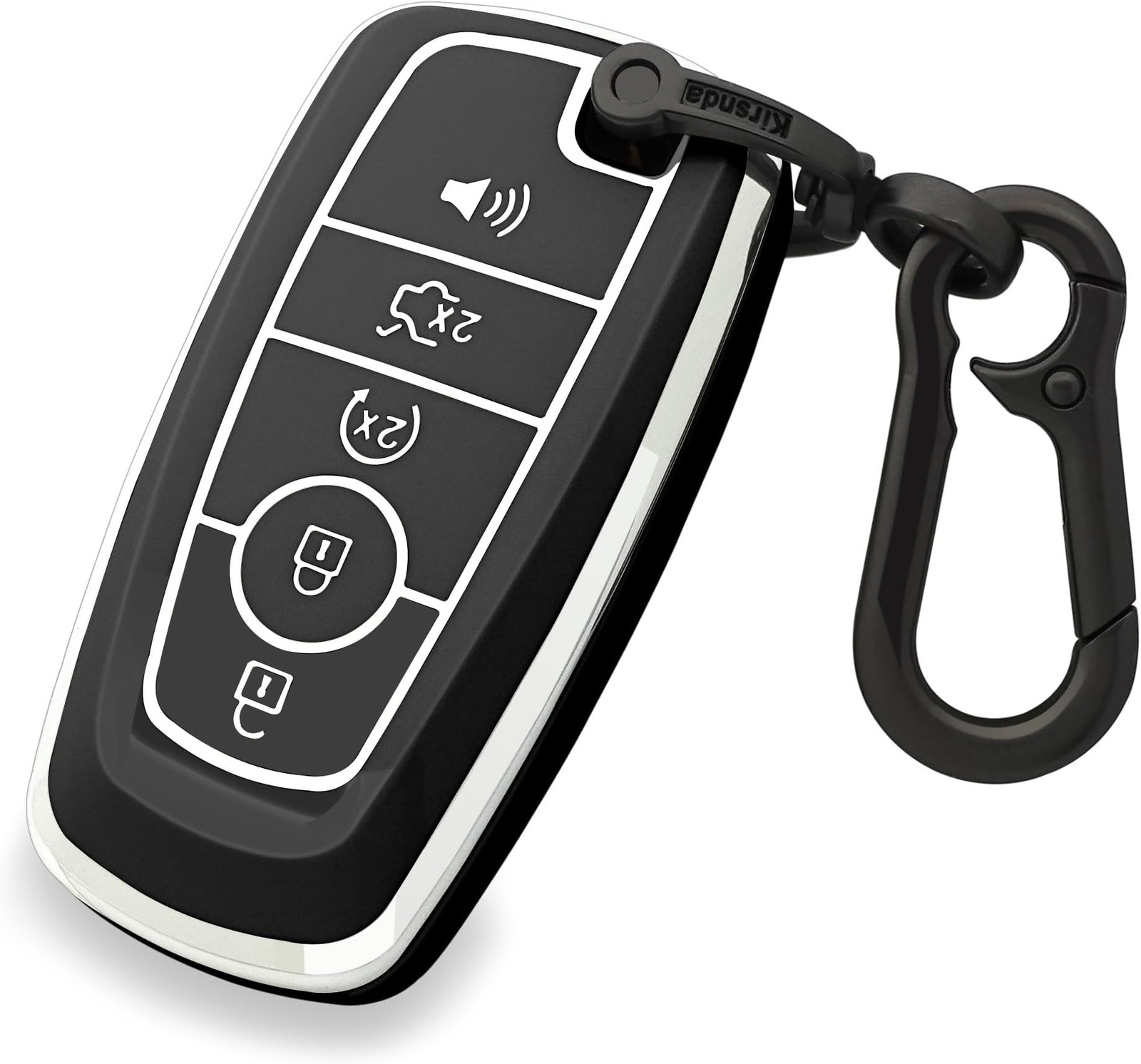 Kirsnda Key fob Cover case Keychain Compatible with Ford,Soft TPU Key case fi…