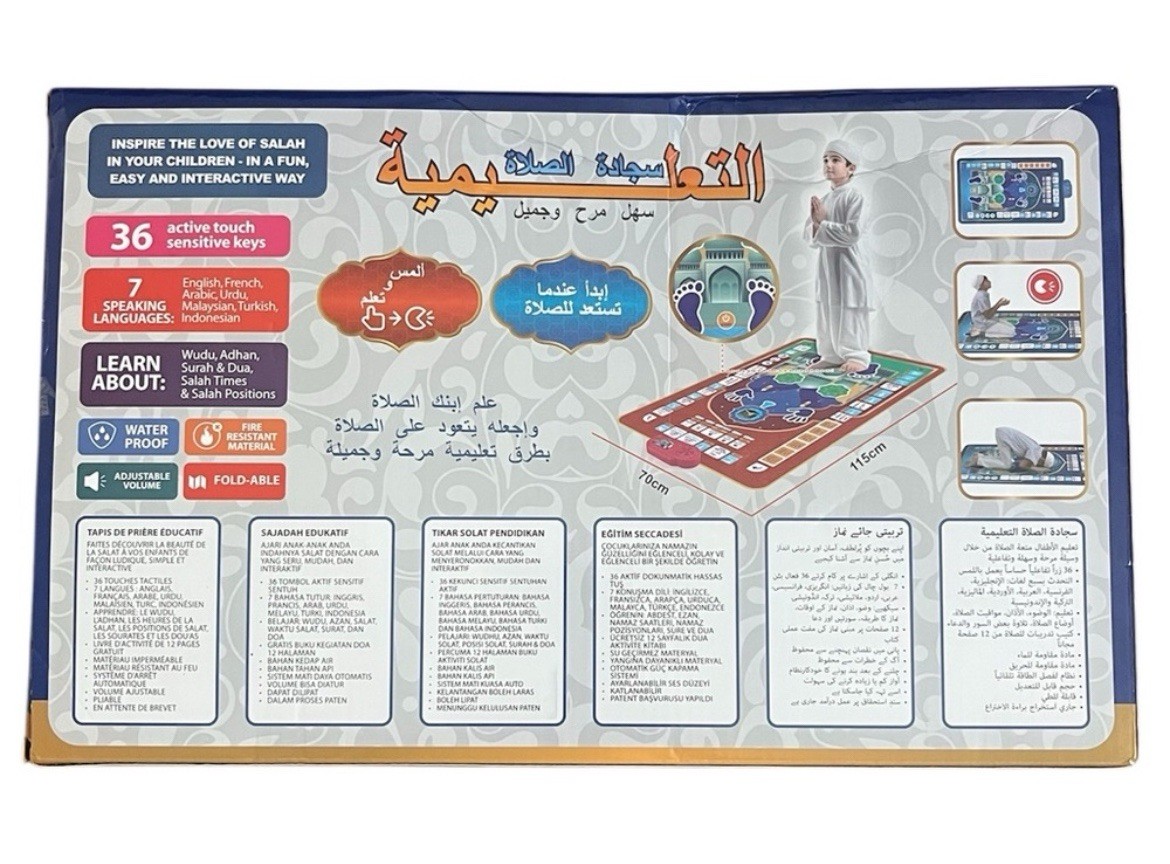 Kids Interactive Educational Prayer May Salah Toy 36 Touch Keys 7 Languages