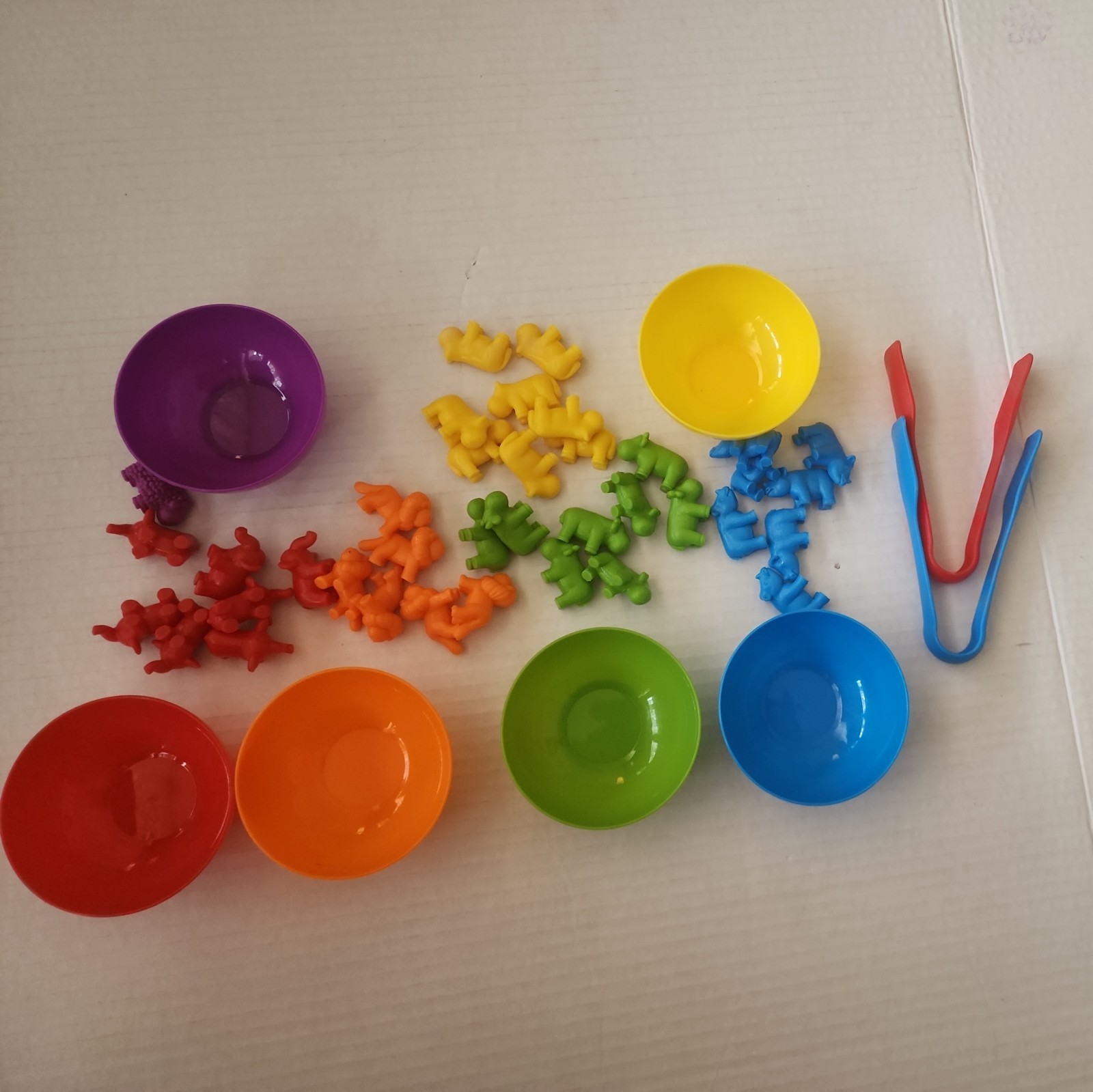 Counting And Color Sorting Educational Toys Lot Animals Teacher School 45 piece