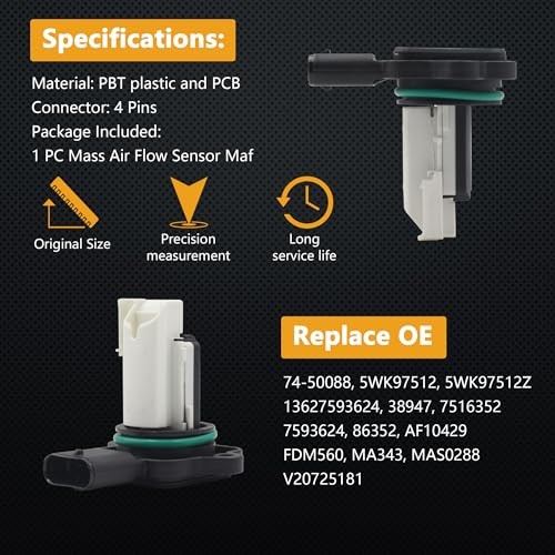 Mass Air Flow Sensor (Maf Meter) – Compatible with BMW 135i, 335i, 535i, & More;