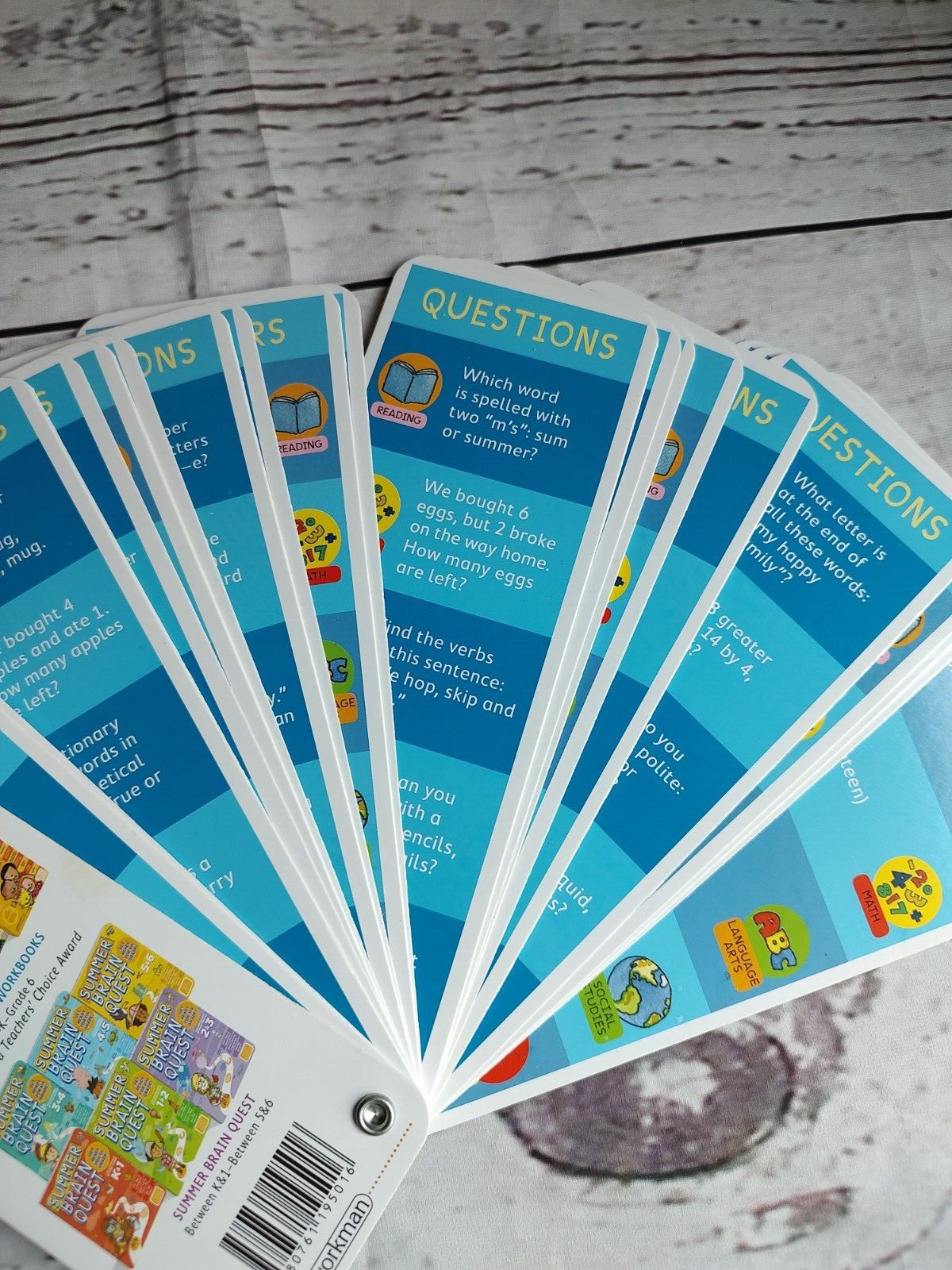 2 Sets Brain Quest Decks Ages 4-5 Preschool 6-7 Grade 1 4th Educational Tools