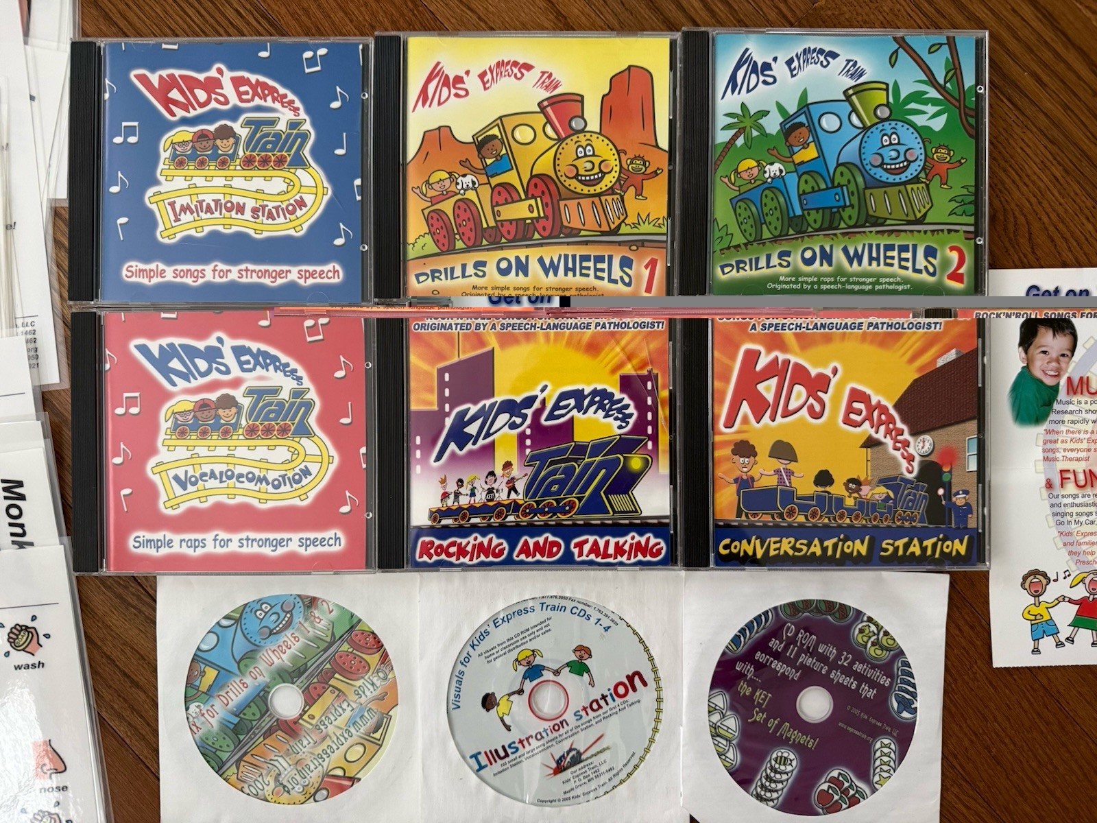 Kids Express Train Speech/Language Educational CDs, Cards, Visuals, Train Theme