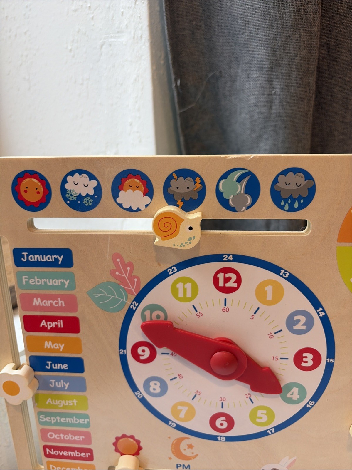 Tooky Toy My Calendar Wooden Learning Board Clock Weather Months Days