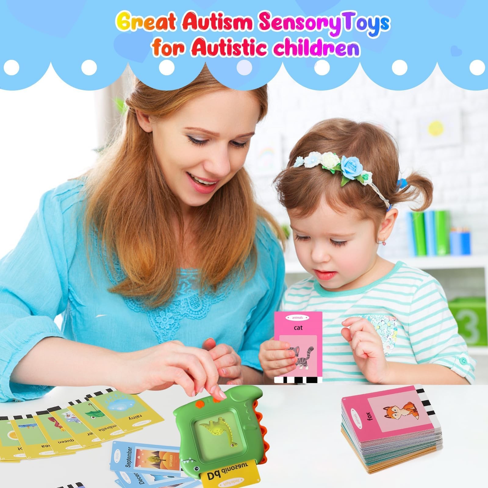 Toddler Toys Talking Flash Cards for 1-5 Years Old, 336 Sight Words Language …