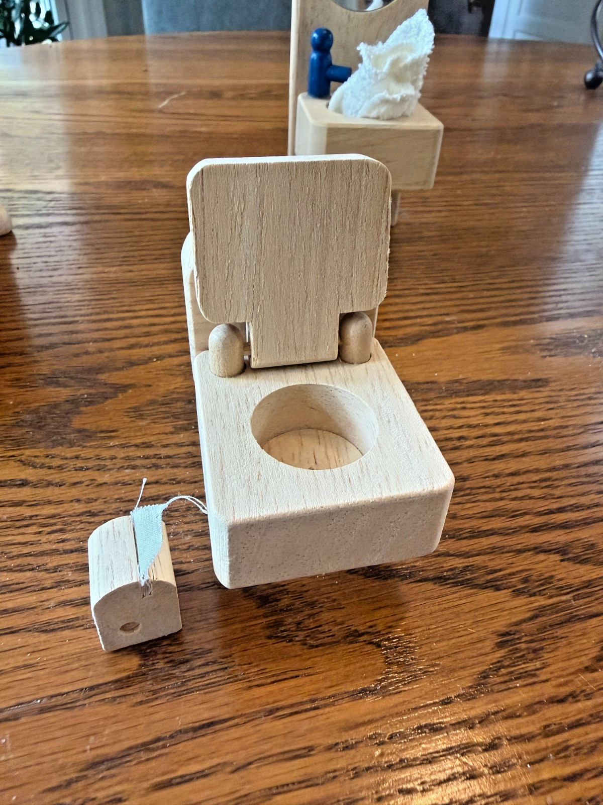 Wooden Dollhouse Bathroom Bedroom Sand Tray Play Therapy Miniature Lot