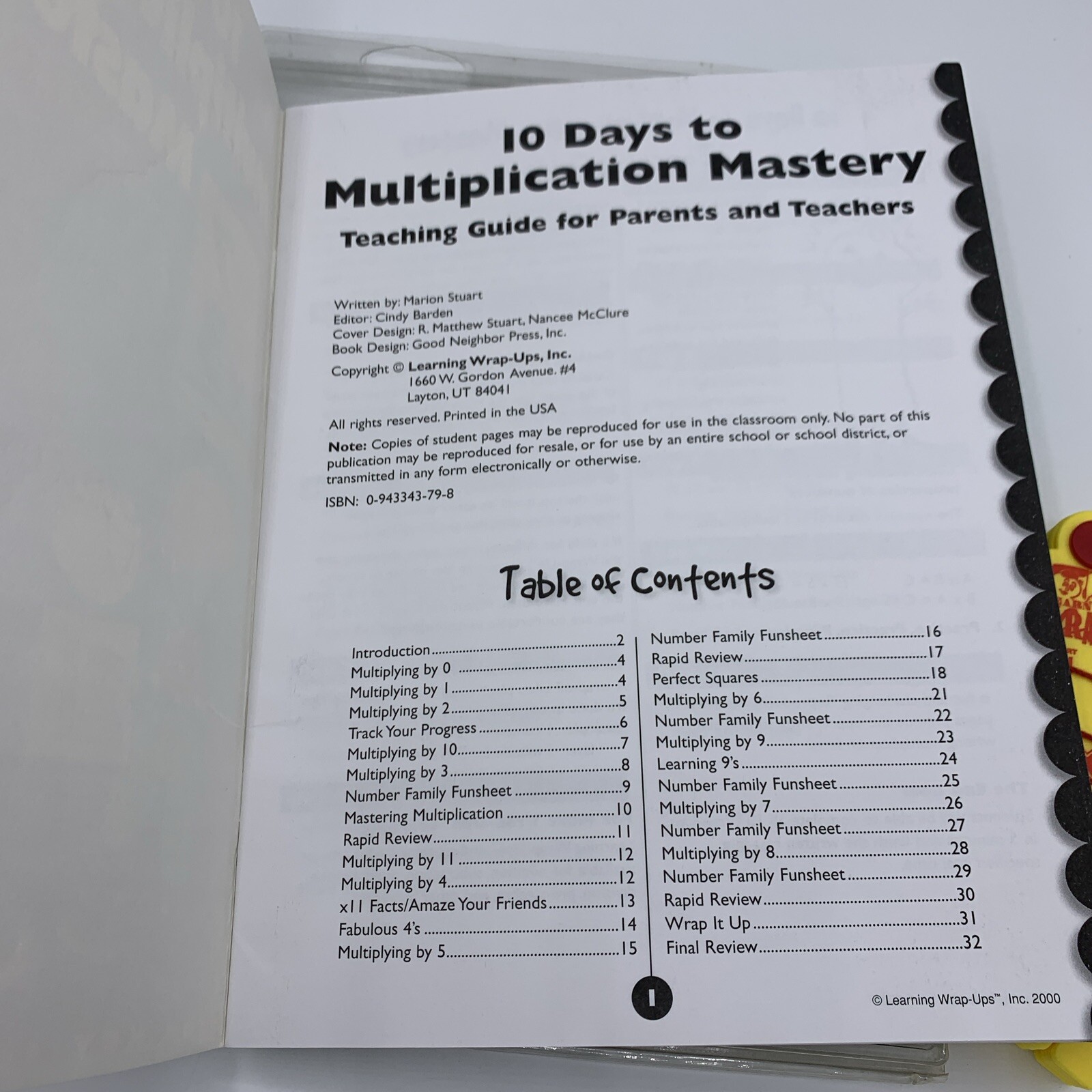 Educational Wrap Ups 10 Days to Multiplication Mastery Home School/Classroom