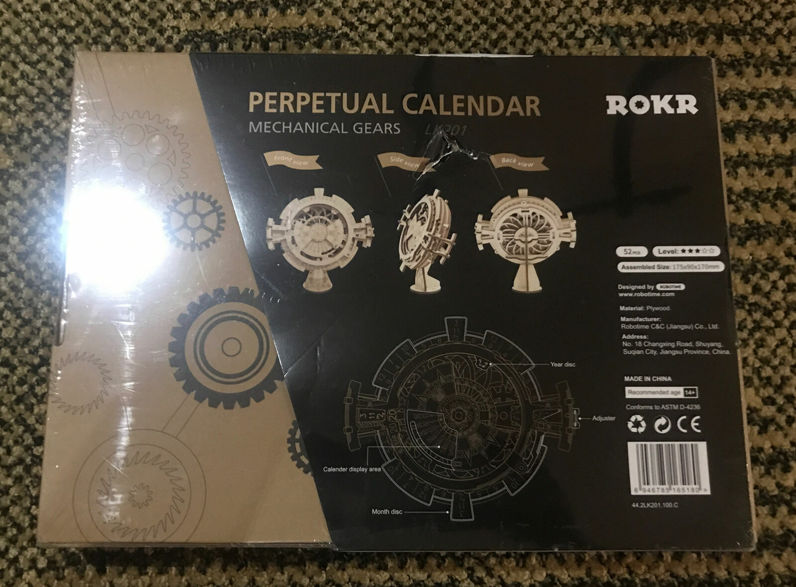 Perpetual Calendar Mechanical Gears ROKR LK201