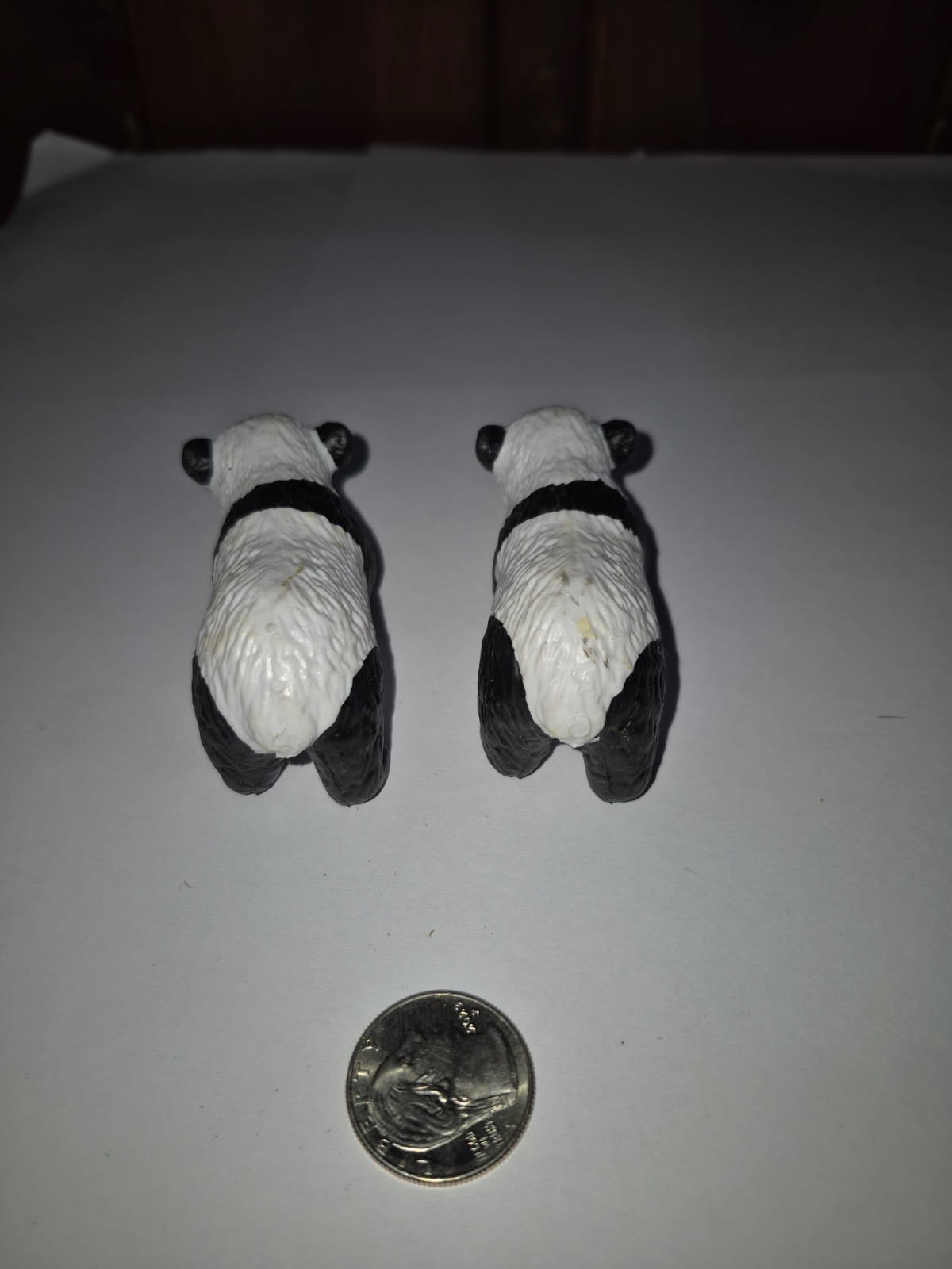 Set of 2 Panda Bear Baby Cub Plastic Toy Animal Kids Gift Realistic Figure TT2