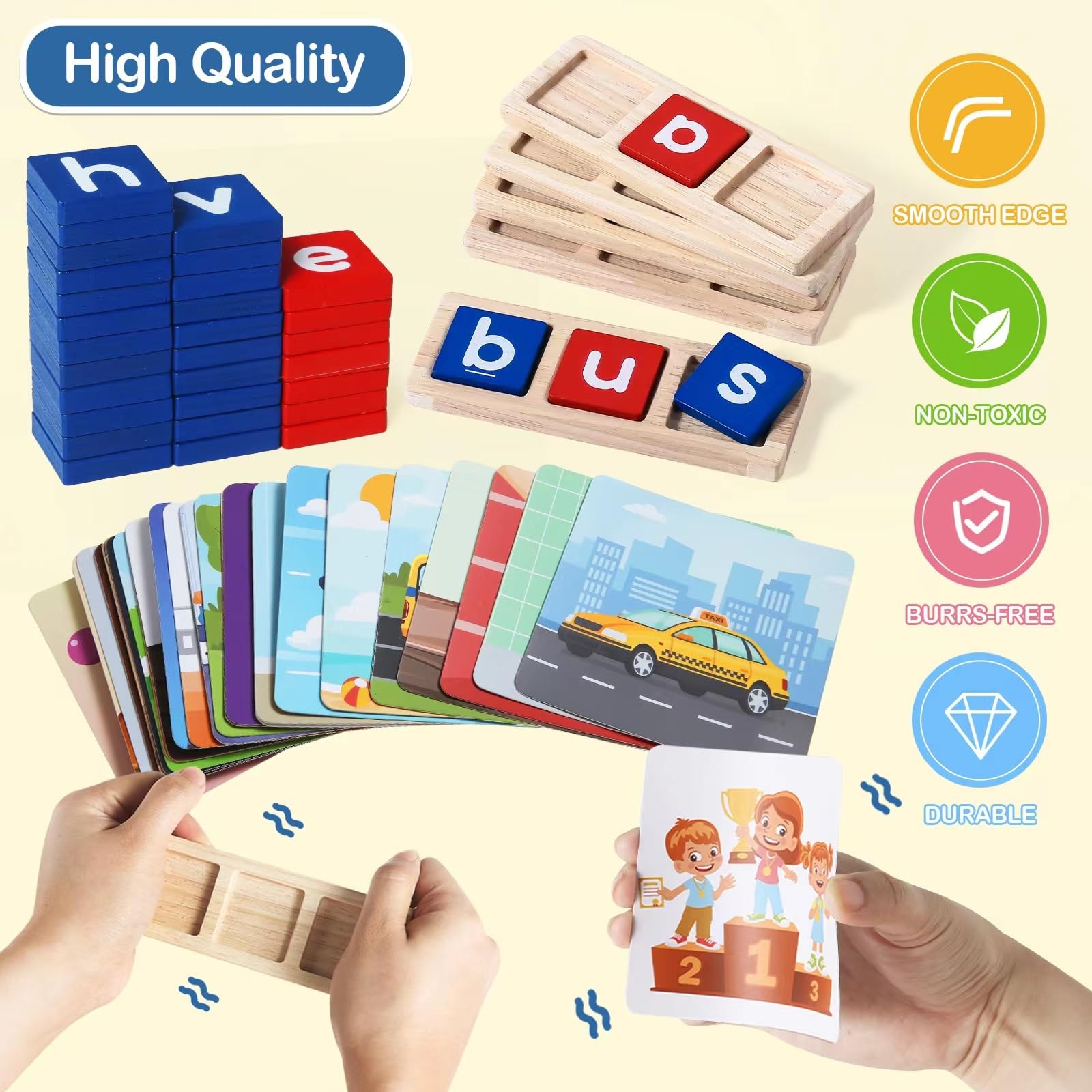 CVC Word Educational Toy Spelling Games, Preschool Toddler Learning Activitie…