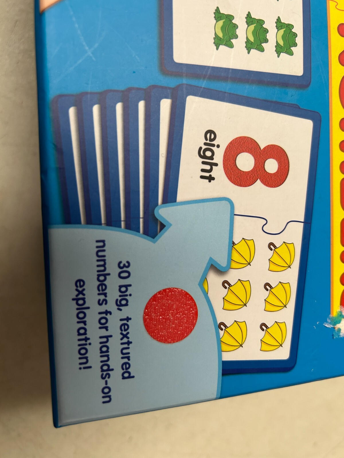 LAKESHORE EDUCATIONAL PRODUCT TACTILE MATCH UPS NUMBERS 1-30 PUZZLES W BOX LNW