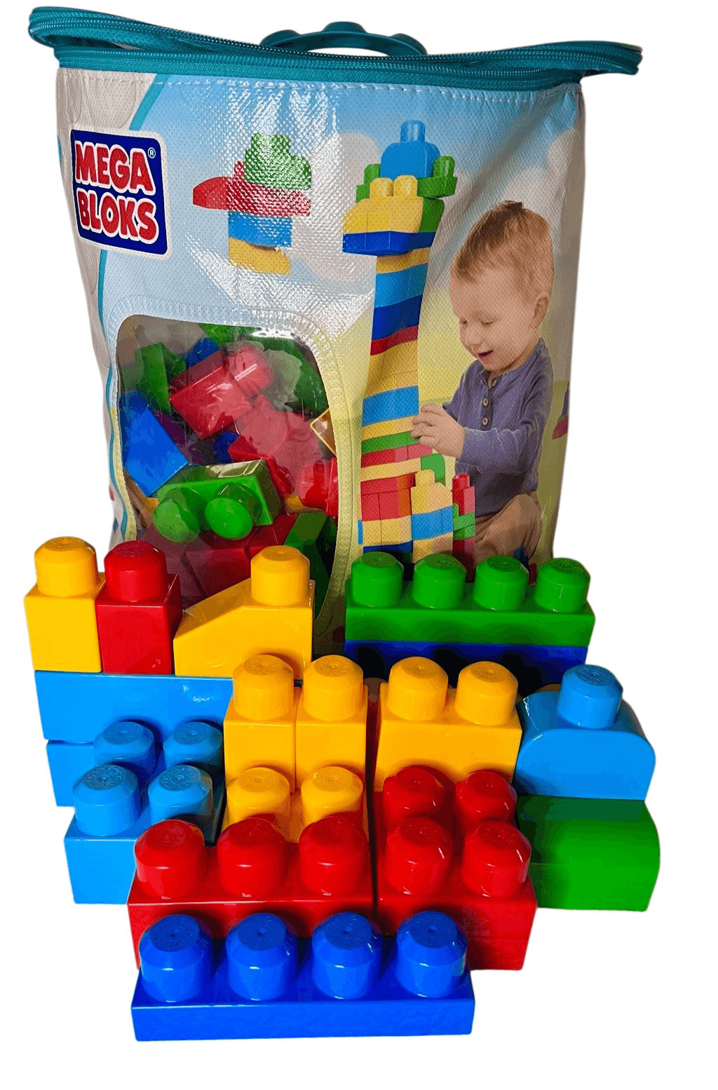 Mega Bloks Blocks First Builders 80-piece Big Building Bag – Classic
