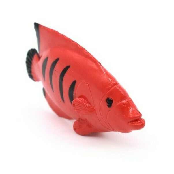 Toy Angelfish, Flame Angel Fish, Tropical, Red Rubber Fish, Realistic, F1786B145