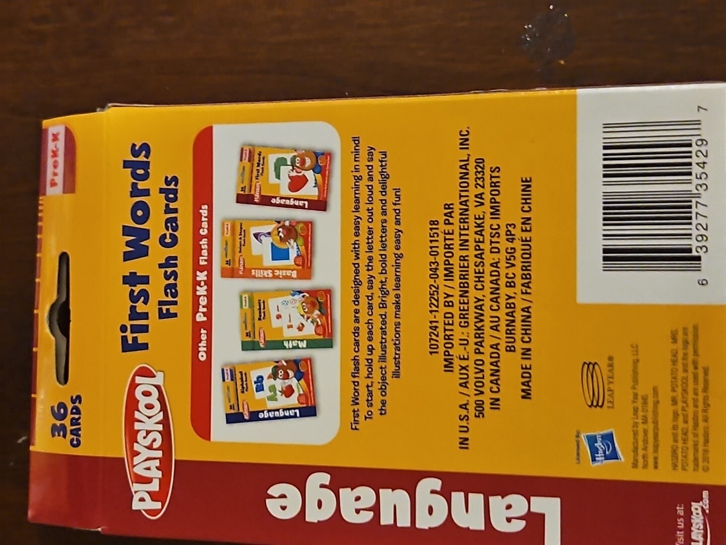 Lot Of 3 – Playskool Flash Cards PreK Basic Skills; Alphabet; 1st Words