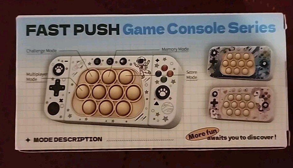 Pop it Fidget Toy Game Console HandHeld Controller Fast Push Game Brand New 🔥