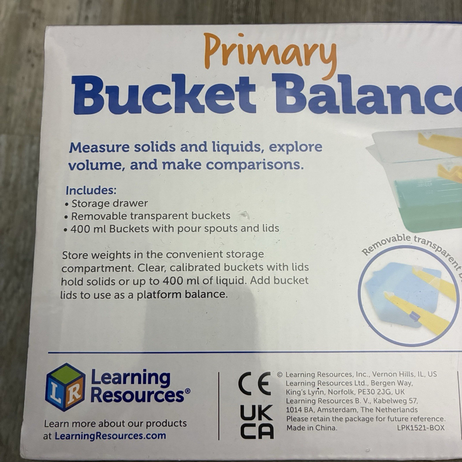 Learning Resources Primary Bucket Balance New Kids Childrens Educational Toy