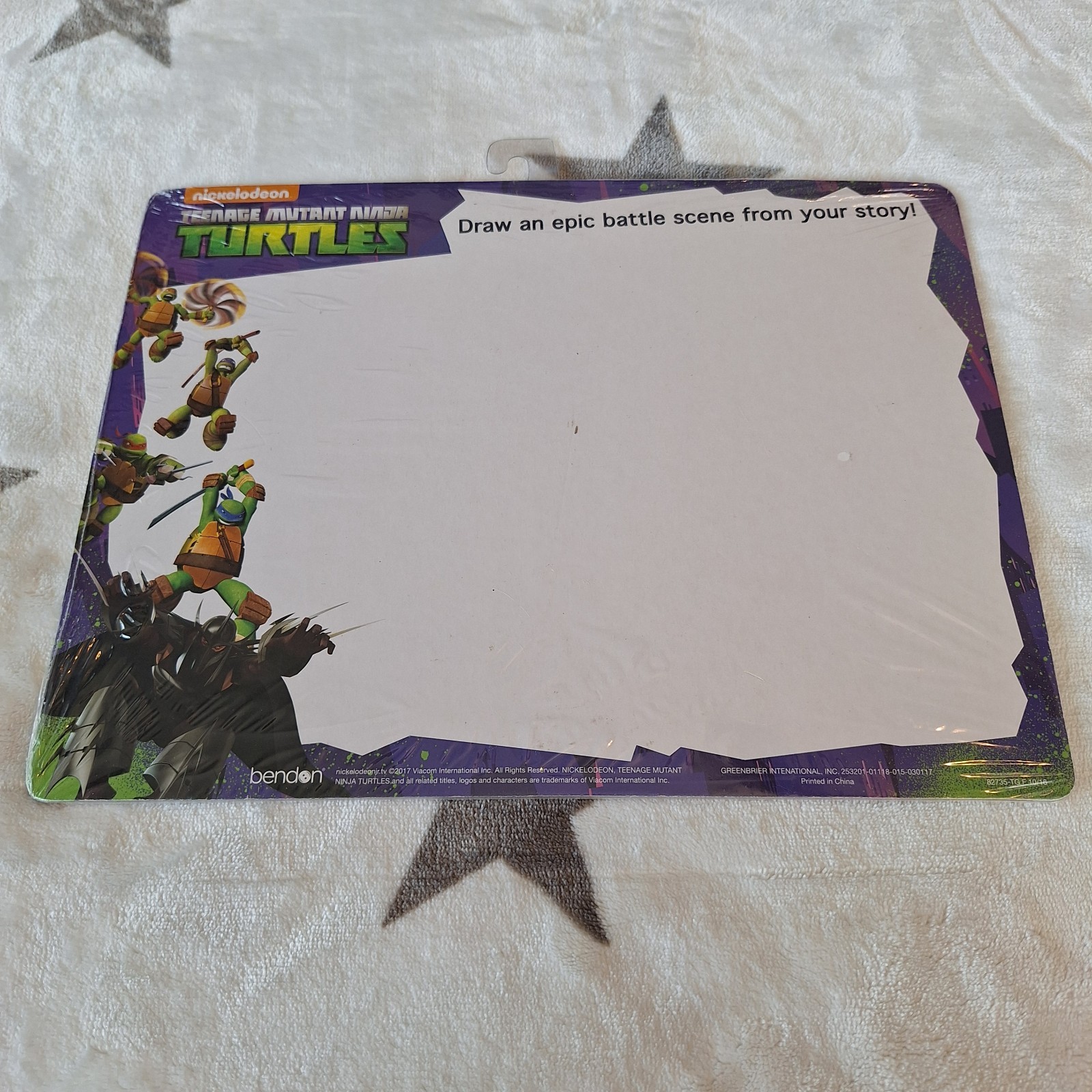 TEENAGE MUTANT NINJA TURTLES WIPE-CLEAN ACTIVITY BOARD DRY ERASE KIDS FUN!