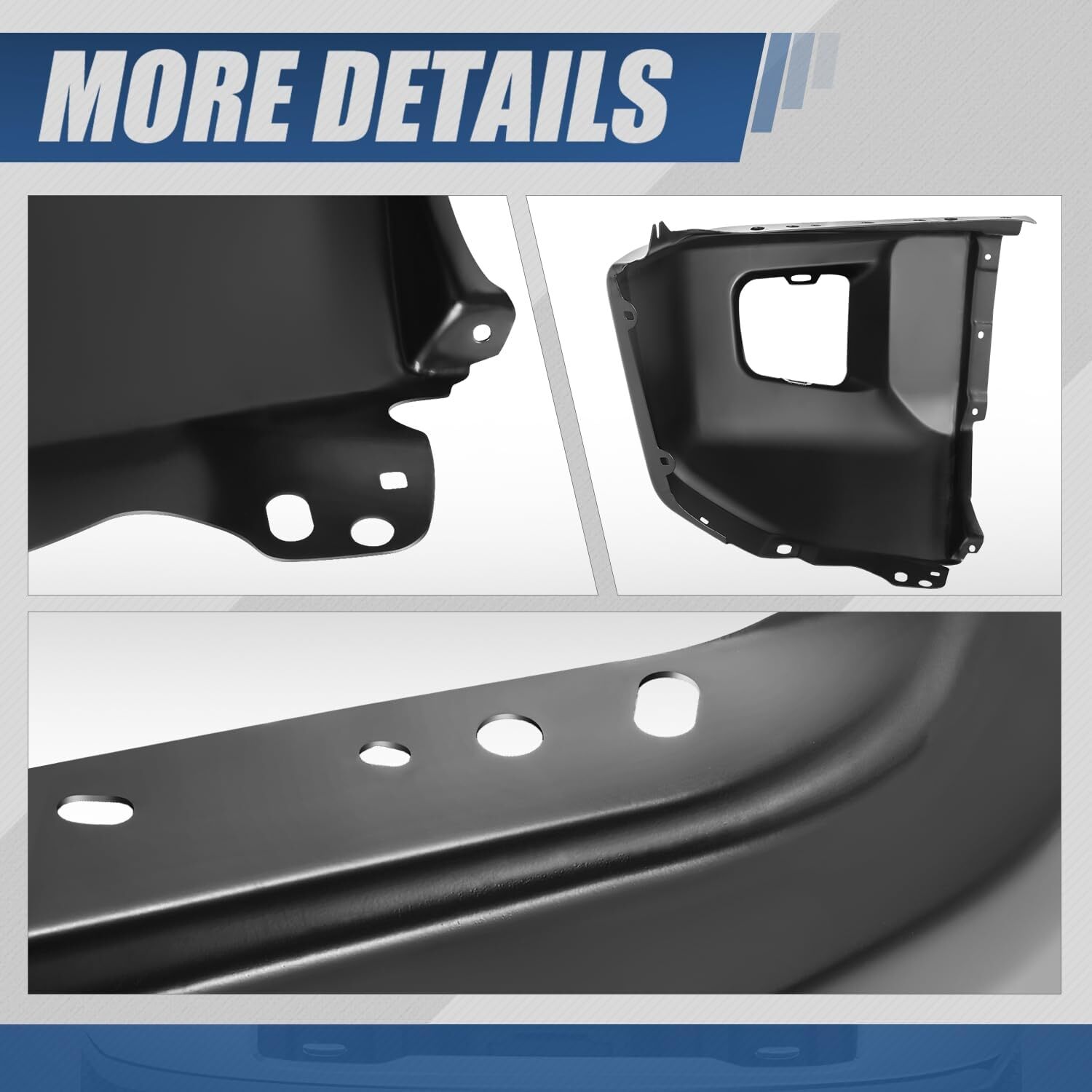 2014-21 Toyota Tundra Front Bumper Impact Extension Pair Non Parking Senser Hole