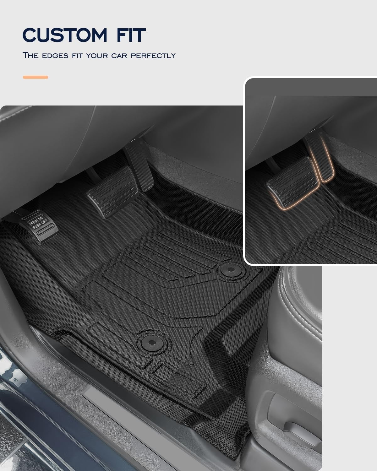 All Weather Floor Mats 2014-2018 for Chevy Silverado & GMC Sierra 1500, 2015-201