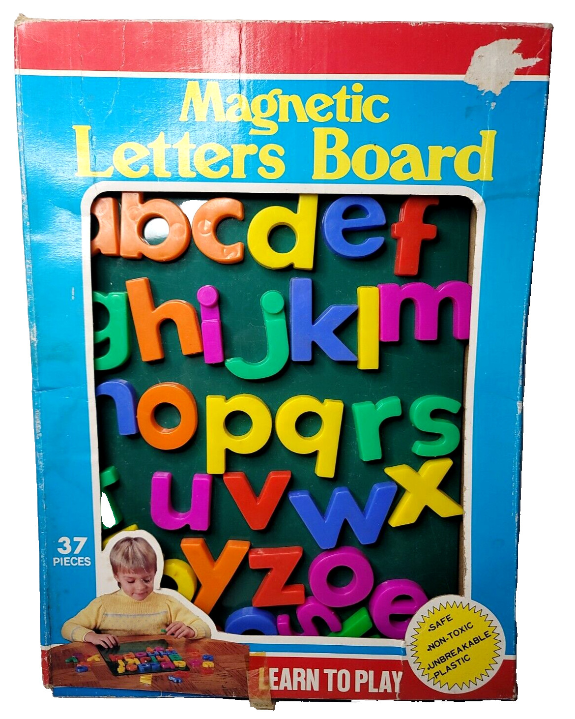 Four Star International Magnetic Letter Board Learn to Play NIB 37 Pcs VTG 1984