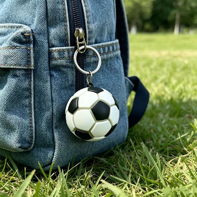Pocket Size Football Shape Keychain Soccer Ball Fidgets Toy Backpack Pendants