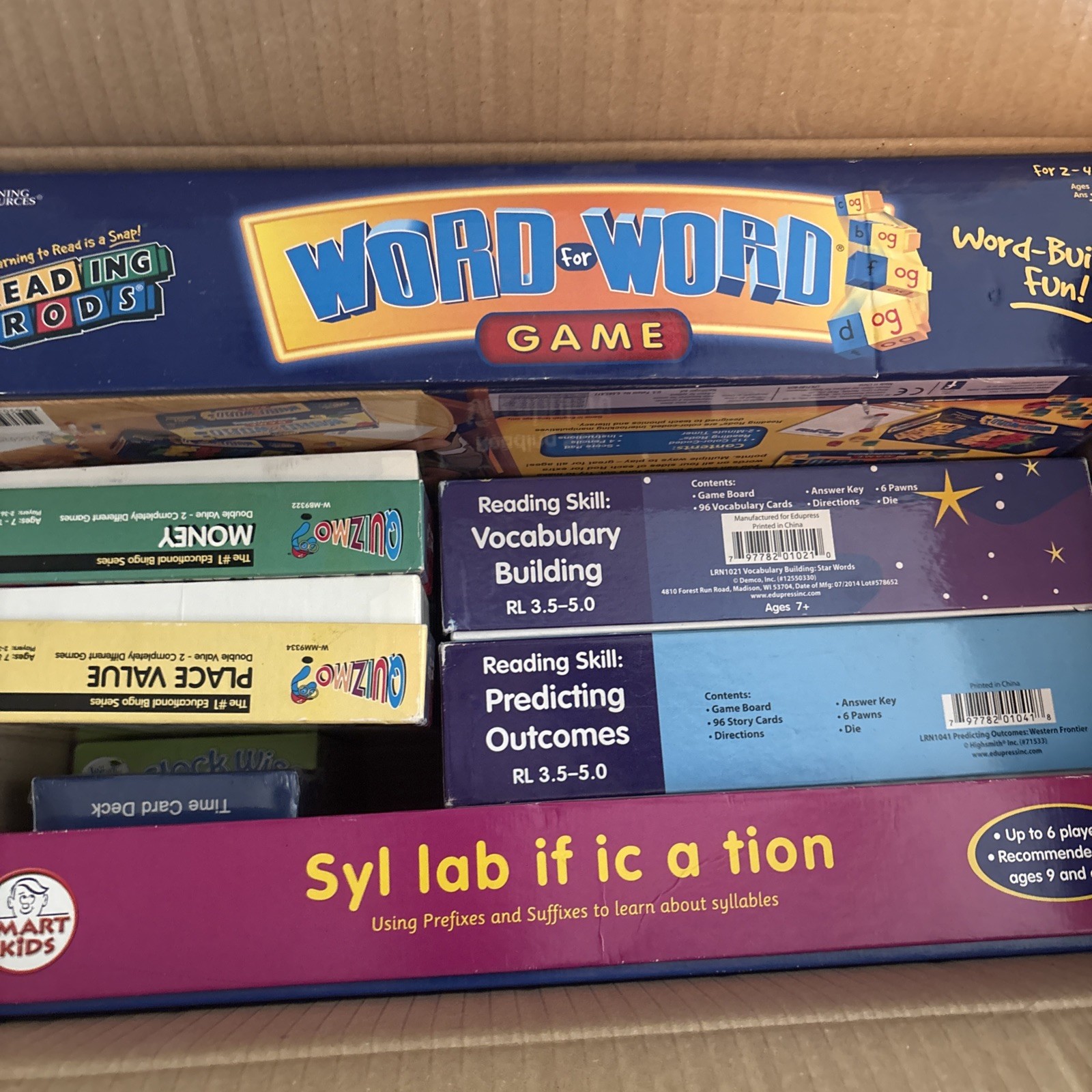 Learning Center Learning Wel Activity Set Lot Of 8 Games 7+ Homeschool Education