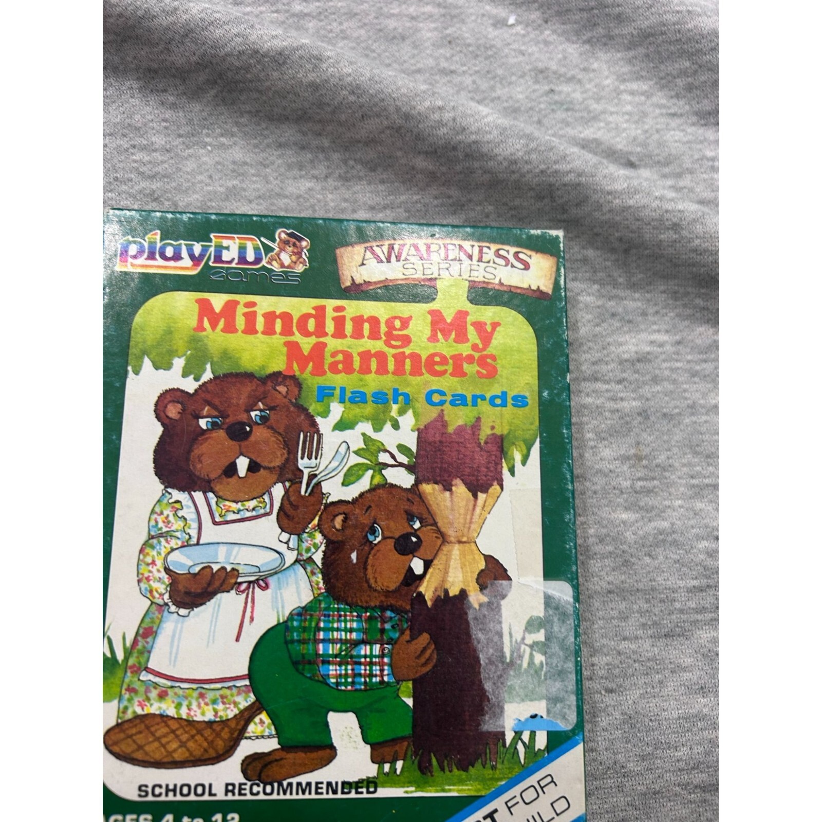 Minding My Manners PlayED Flash Cards Set 80s Kids Children Learning 1986
