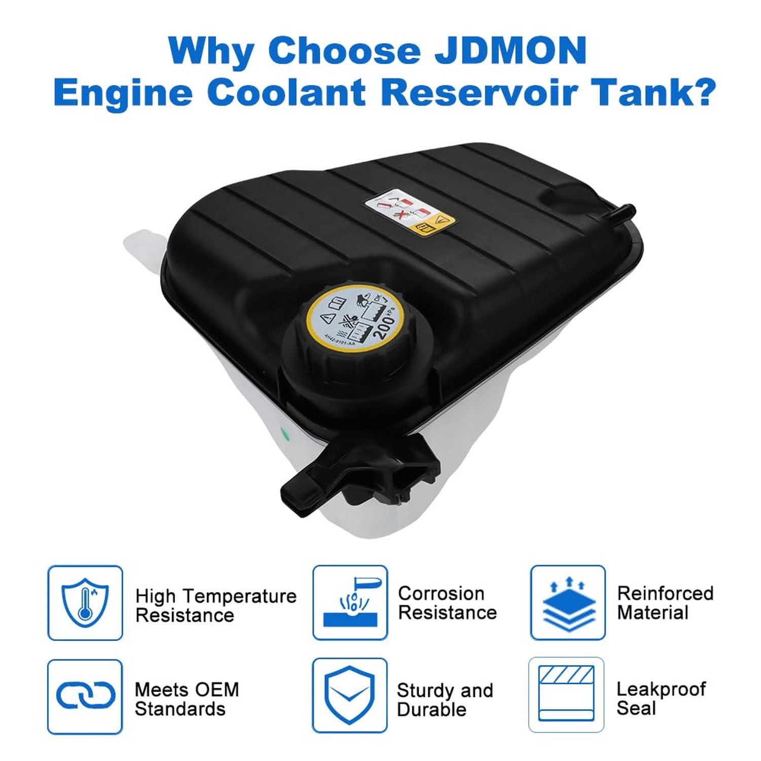 JDMON Engine Coolant Reservoir Tank w/ Sensor & Cap Replacement for C2Z29118 …