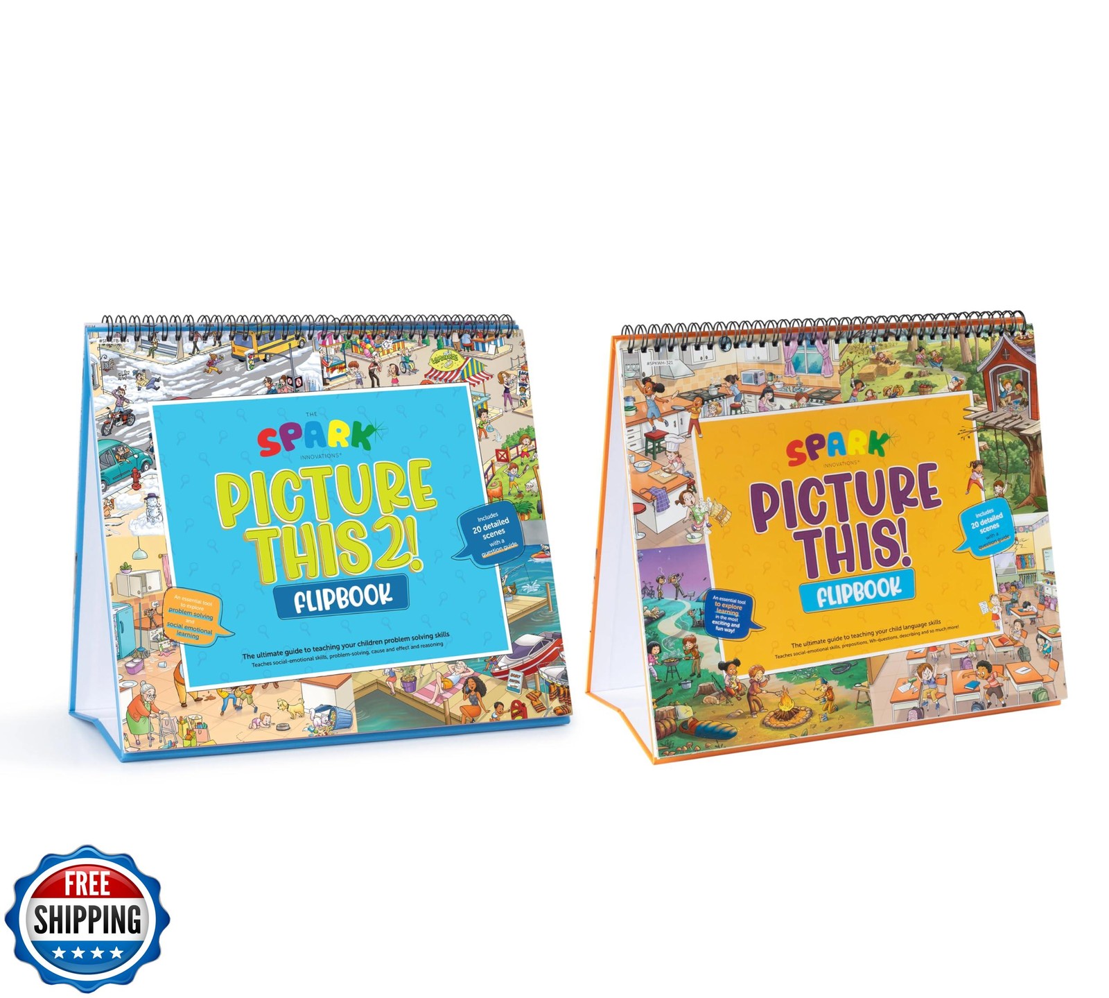 SPARK INNOVATIONS Picture Cards and Emotion Book, SEL Story Cards, Homeschool