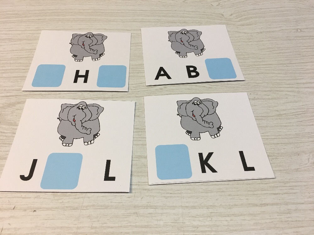 Elephant – Missing Letter Alphabets -Laminated Activity Set – Teaching Supplies