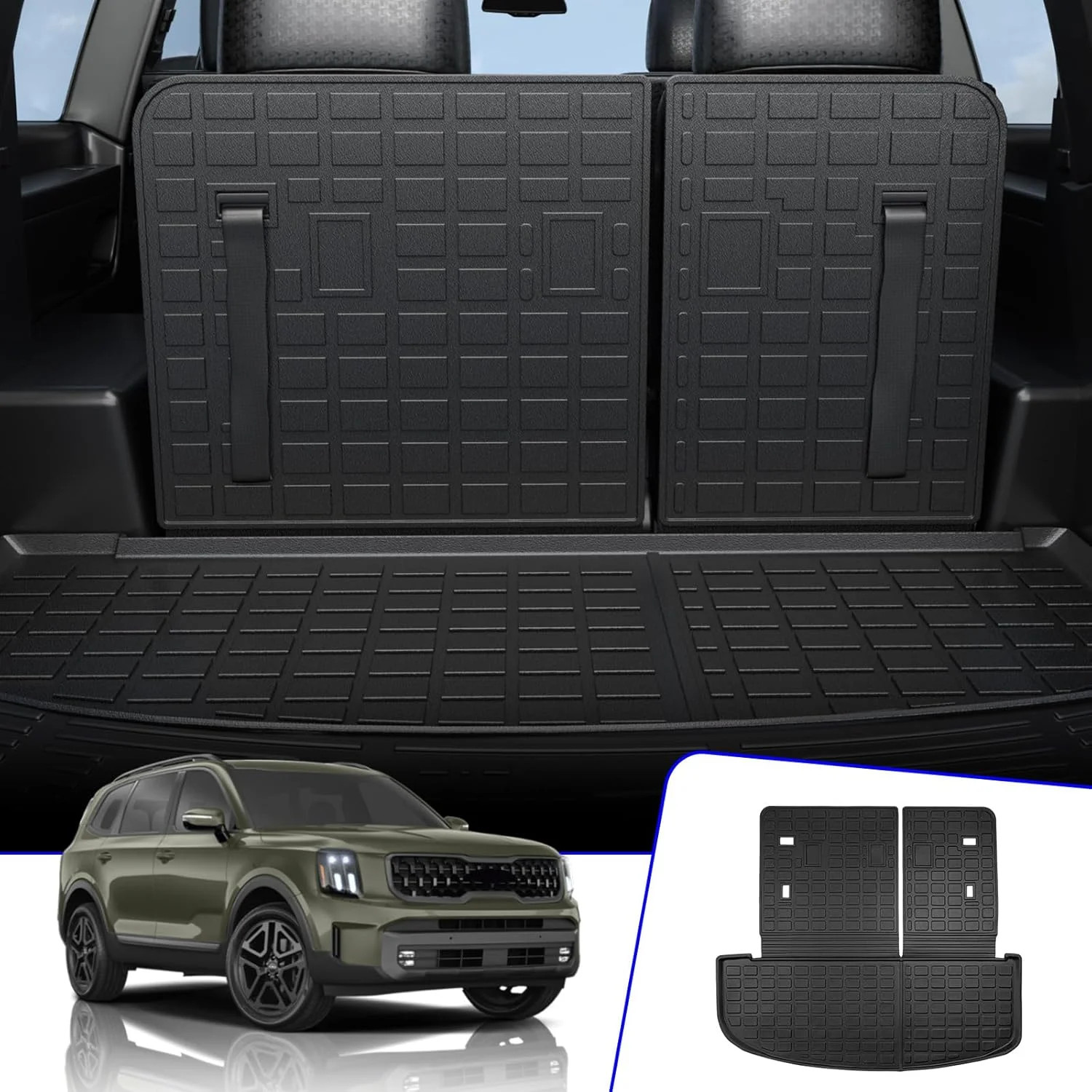 Rongtaod Cargo Mat Compatible with 2020-2025 Kia Telluride (Not for 2027) Cargo