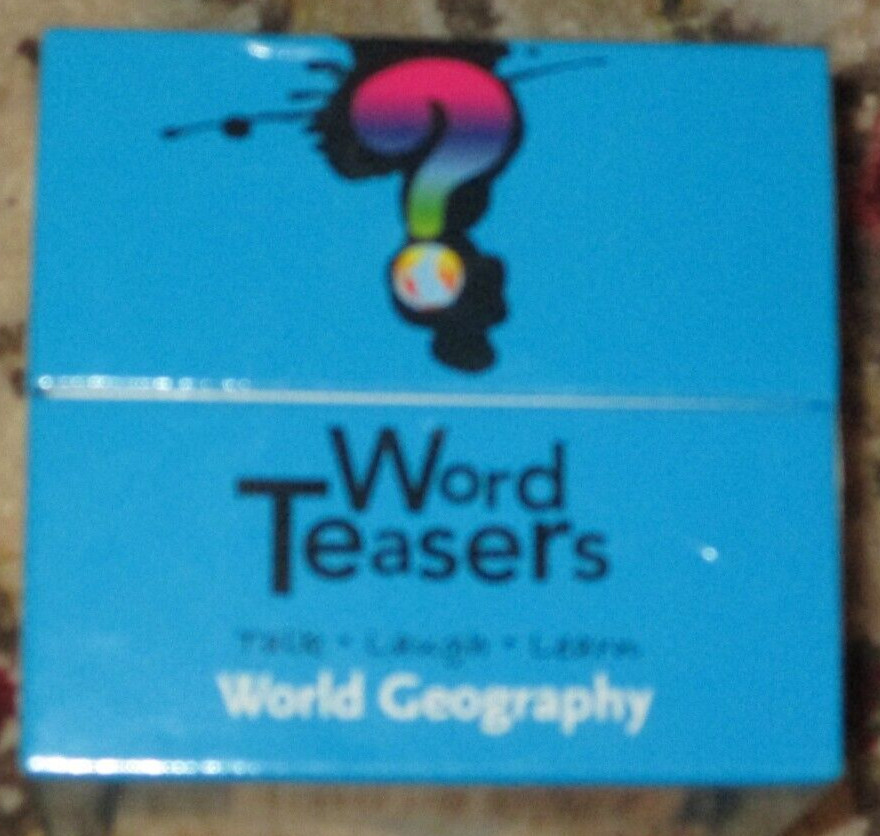Word Teasers World Geography Facts Cards Ages 8 Plus Teaching Study Tool