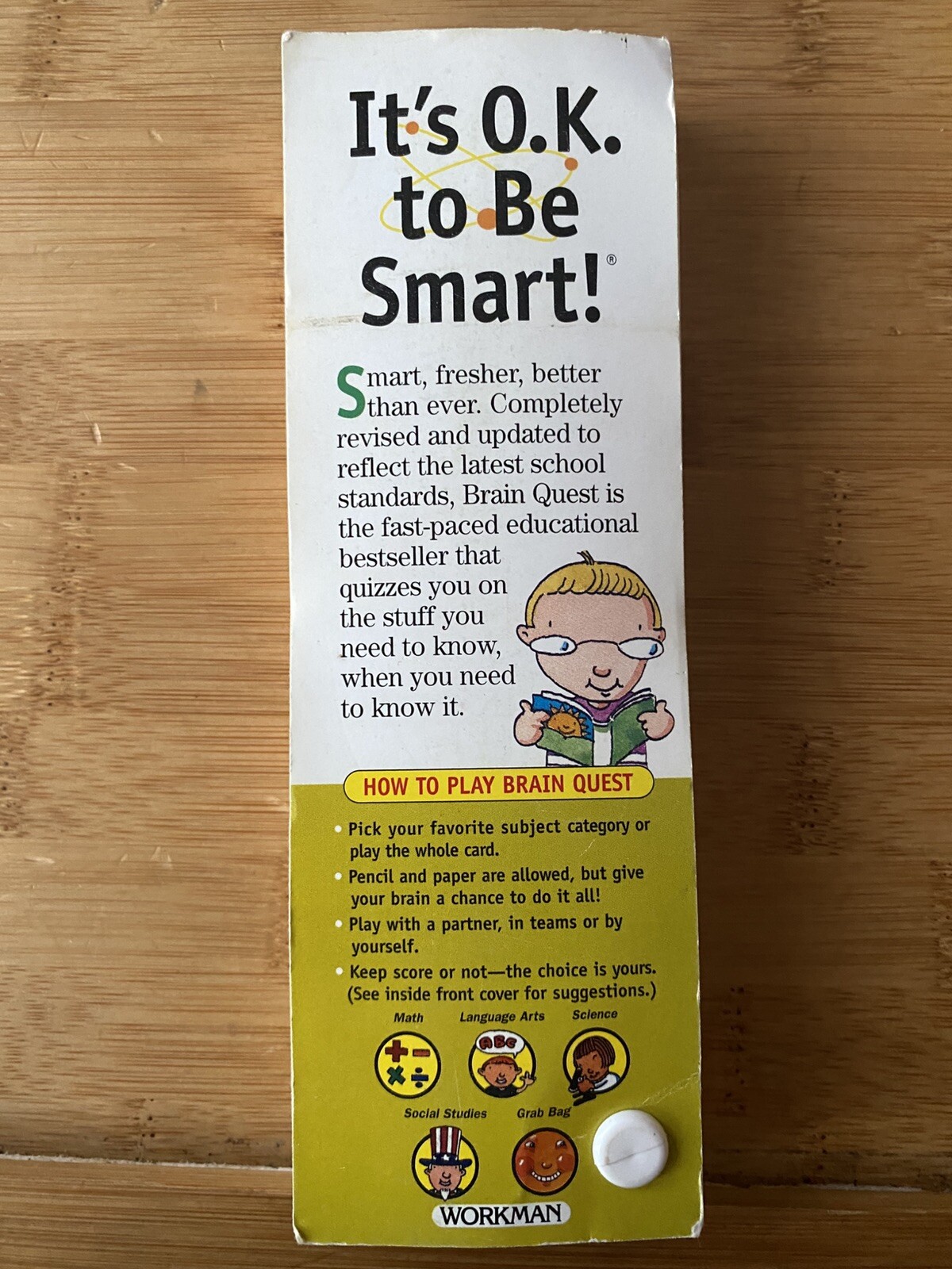 Brain Quest 1st Grade Deck 1 Reading Basics Questions & Answers Ages 6 – 7*